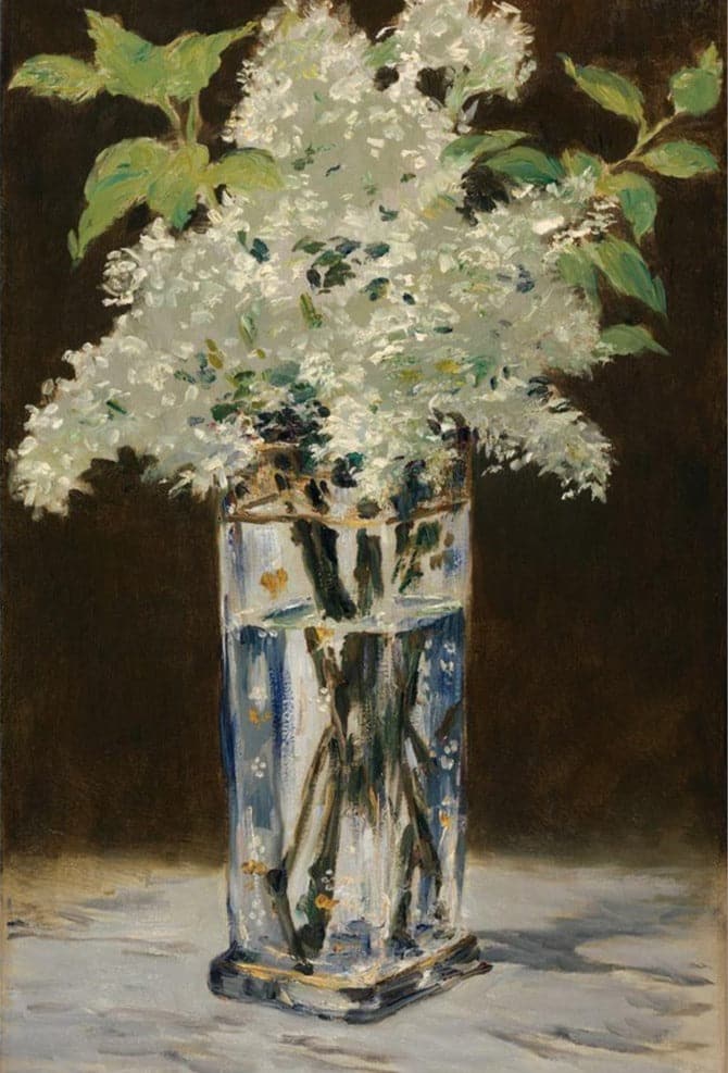 Lillà bianchi in un vaso di cristallo – Edouard Manet Édouard Manet 70x105