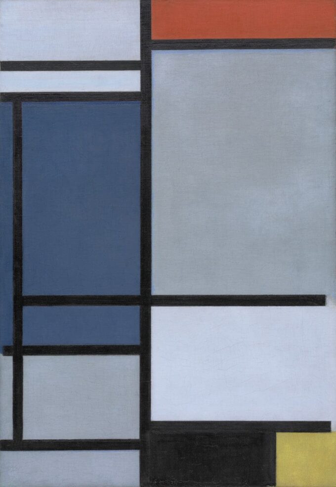 Composizione con rosso, blu, nero, giallo e grigio – Mondrian Piet Mondrian 70x105