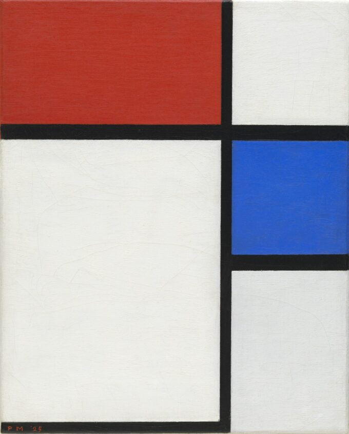 Composizione con rosso e blu – Mondrian Piet Mondrian 70x85