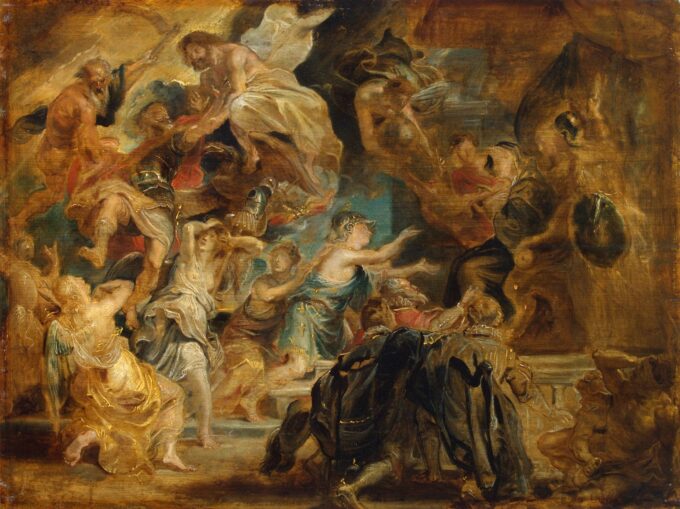 La morte di Enrico IV e la proclamazione della reggenza – Peter Paul Rubens Peter Paul Rubens 85x75