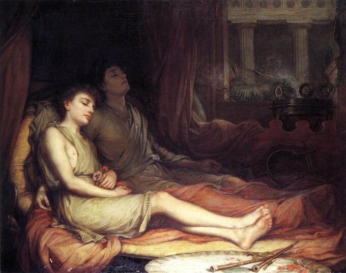 Il sonno e il suo demi-fratello la morte – John William Waterhouse John William Waterhouse 85x75