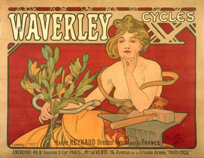 Cycles de Waverley – Mucha Alfons Mucha 85x75