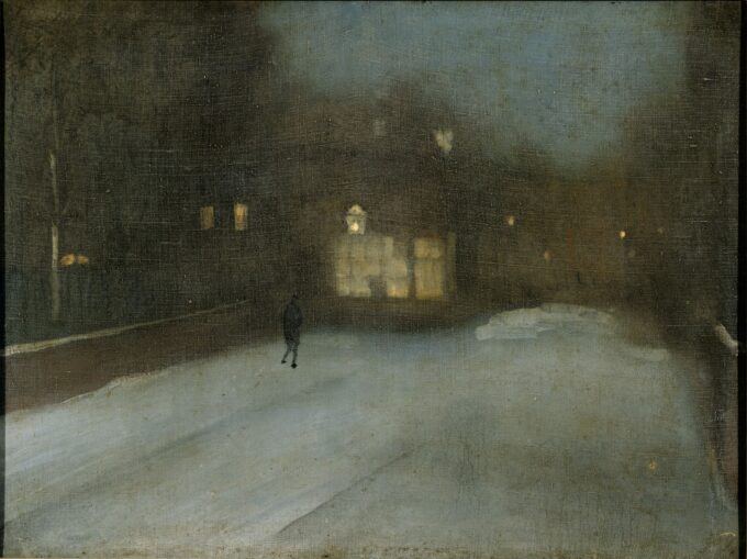 Notturno in grigio e oro: Chelsea Snow – James Abbott McNeill Whistler James Abbott McNeill Whistler 85x75