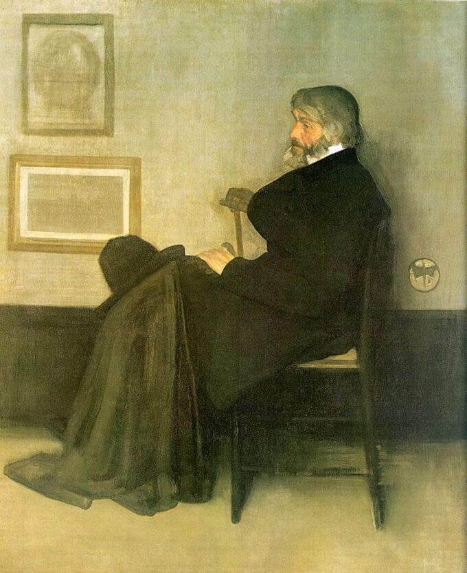 Composizione in grigio e nero, n° 2: Ritratto di Thomas Carlyle – James Abbott McNeill Whistler James Abbott McNeill Whistler 70x85