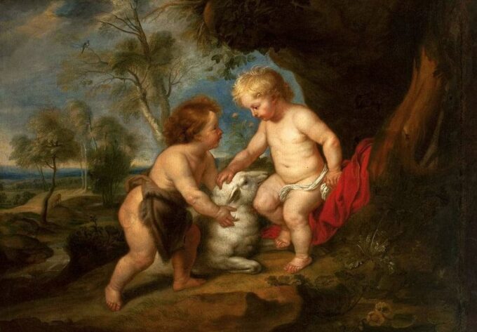 L’Infante Gesù e san Giovanni Battista bambino – Peter Paul Rubens Peter Paul Rubens 105x70