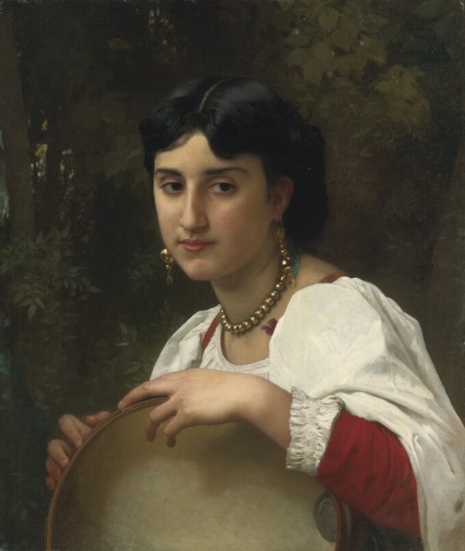 Femminile italiana con tamburello – William Bouguereau William Bouguereau 70x85