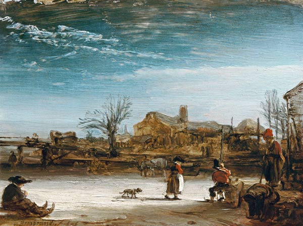 Paesaggio invernale – Rembrandt van Rijn Rembrandt van Rijn 85x75