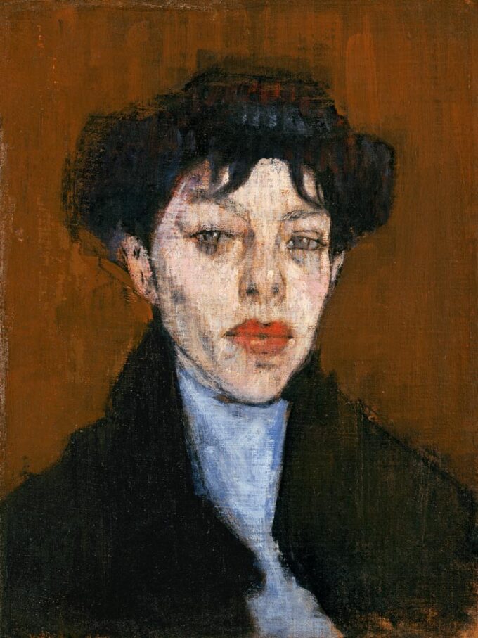 Donna con un foulard blu – Amedeo Modigliani Amedeo Modigliani 70x85