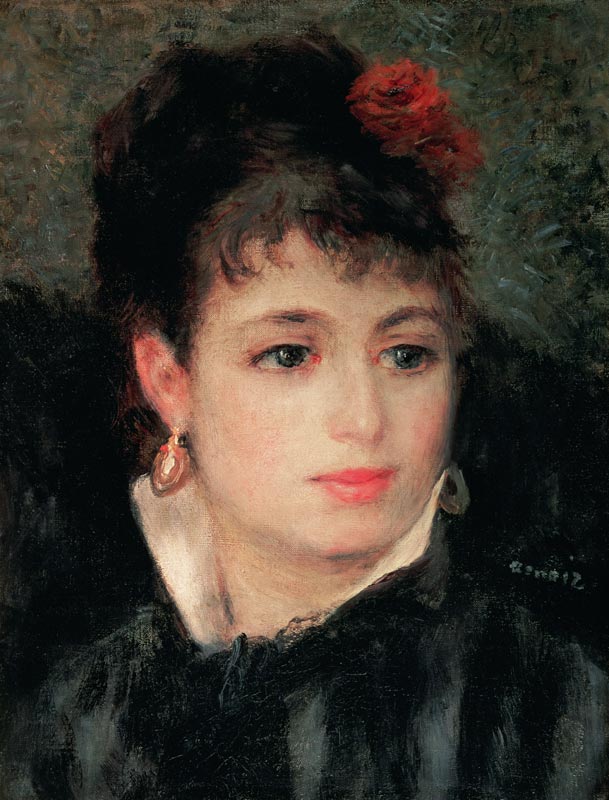 Donna con una rosa nei capelli – Pierre-Auguste Renoir Pierre-Auguste Renoir 70x85