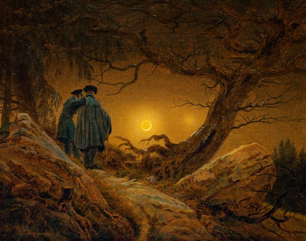 Due uomini che contemplano la luna – Caspar David Friedrich Caspar David Friedrich 85x75