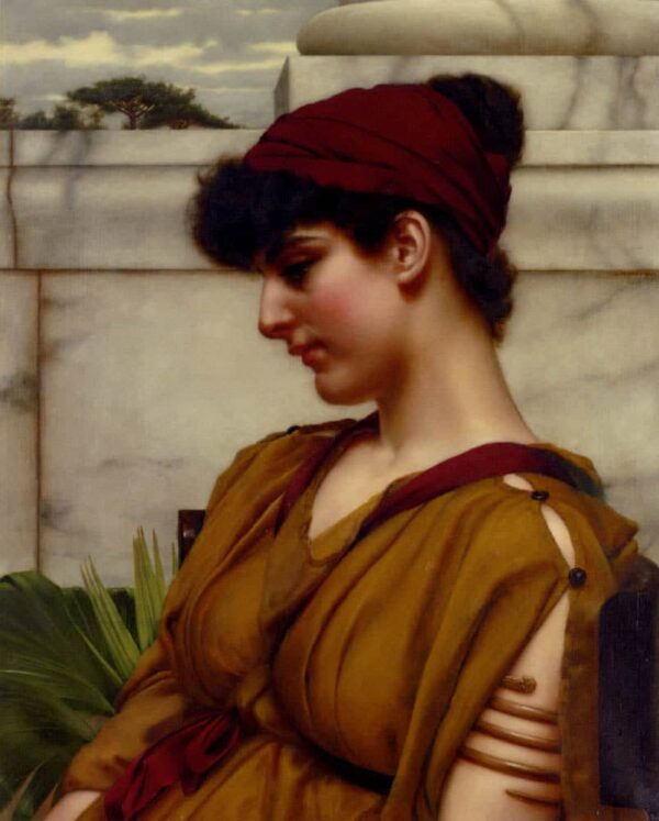 Una bellezza classica di profilo – John William Godward John William Godward 70x85