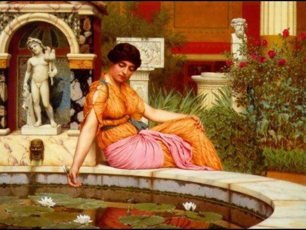 Un laghetto di ninfee – John William Godward John William Godward 85x75