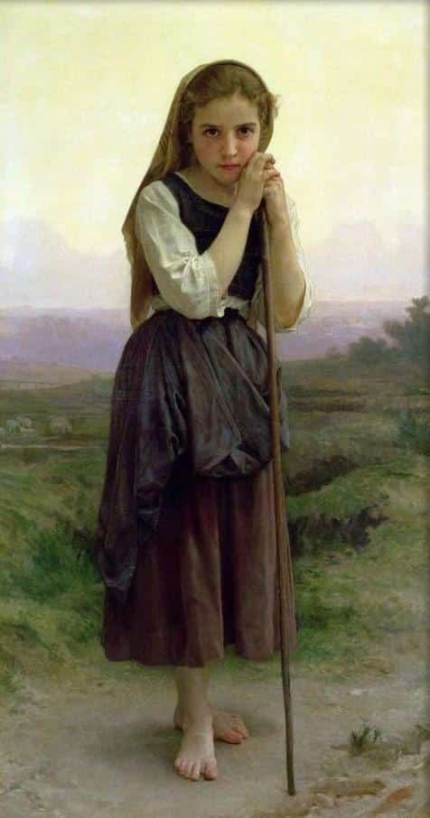 Una piccola pastorella – William Bouguereau William Bouguereau 70x140