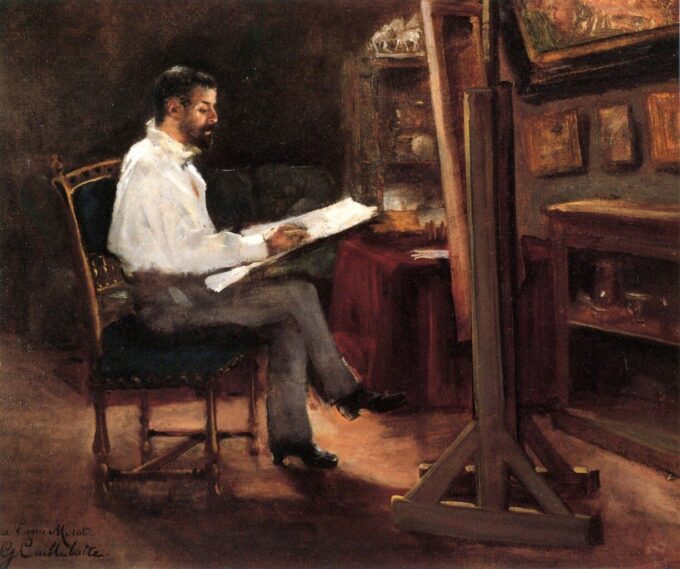 L’artista Morot nel suo atelier – Caillebotte Gustave Caillebotte 85x75