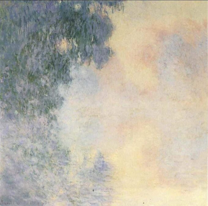 Bras de Seine vicino a Giverny, nebbia – Claude Monet Claude Monet 70x70