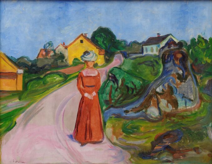 Donna in abito rosso – Edvard Munch Edvard Munch 85x75