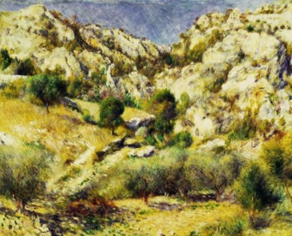 A. Montagne Renoir vicino all’Estaque – Pierre-Auguste Renoir Pierre-Auguste Renoir 85x75