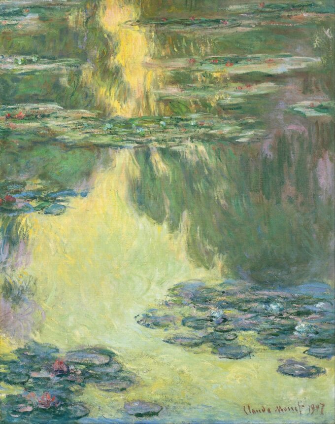 Ninfee 1907 – Claude Monet "Les Nymphéas" di Claude Monet 70x85