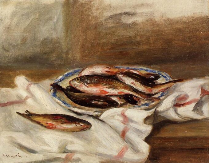 Natura morta con pesci 1890 – Pierre-Auguste Renoir Pierre-Auguste Renoir 85x75