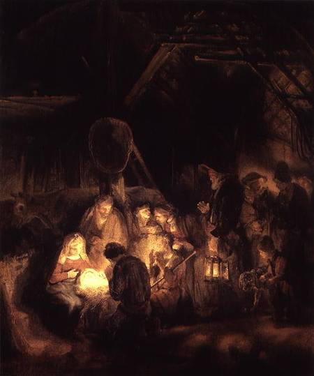 Adorazione dei pastori – Rembrandt van Rijn Rembrandt van Rijn 70x85