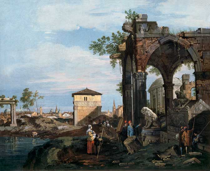 Canaletto, Capriccio e rovine classiche – Giovanni Antonio Canal Giovanni Antonio Canal 70x85