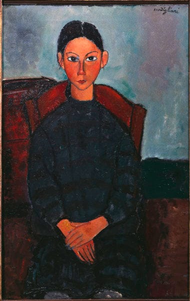 Ragazza con un grembiule nero – Amadeo Modigliani 70x105