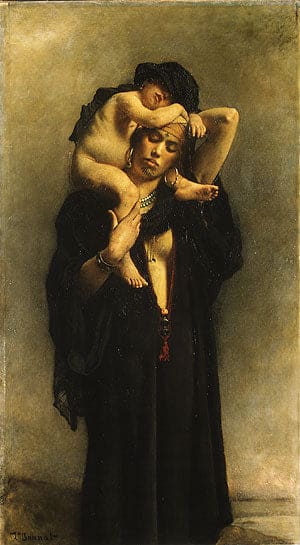 Una contadina egiziana e suo figlio – Léon Bonnat Léon Bonnat 70x120