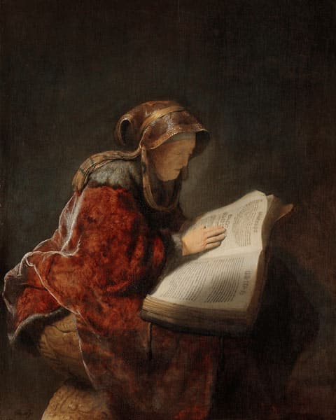 Anna la profetessa – Rembrandt van Rijn Rembrandt van Rijn 70x85