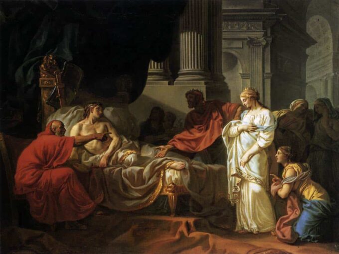 Antiochus e Stratonice – Jacques-Louis David Jacques-Louis David 85x75