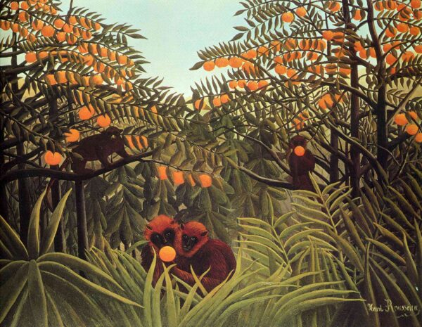 Scimmie nell’aranceto – Henri Rousseau Henri Rousseau 85x75