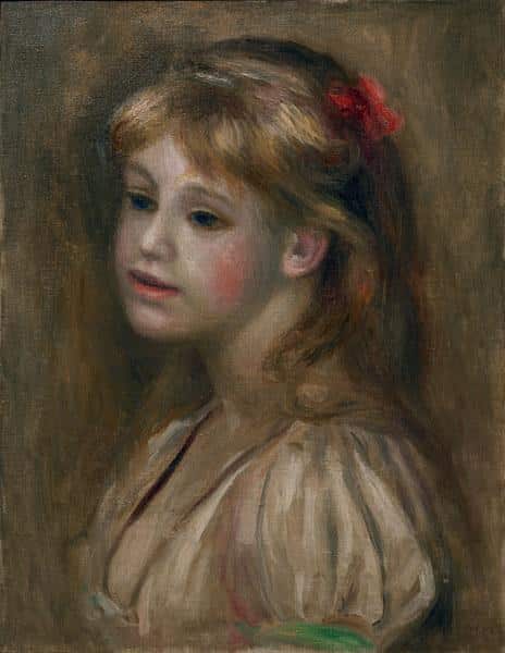 Il ritratto di una giovane ragazza – Pierre-Auguste Renoir Pierre-Auguste Renoir 70x85