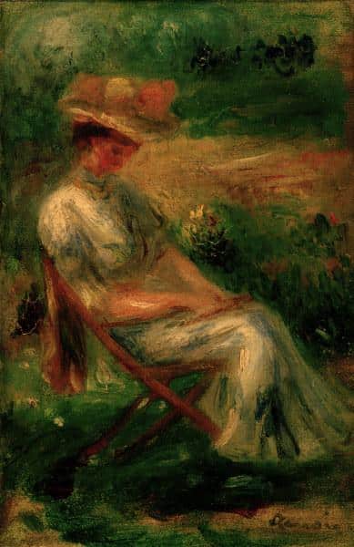 Donna seduta nel giardino – Pierre-Auguste Renoir Pierre-Auguste Renoir 70x105