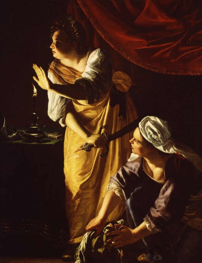 Giuditta e la sua serva con la testa di Oloferne – Artemisia Gentileschi Artemisia Gentileschi 70x85