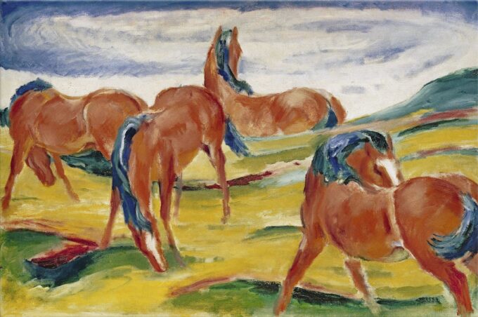 Cavalli al pascolo I – Franz Marc Franz Marc 105x70