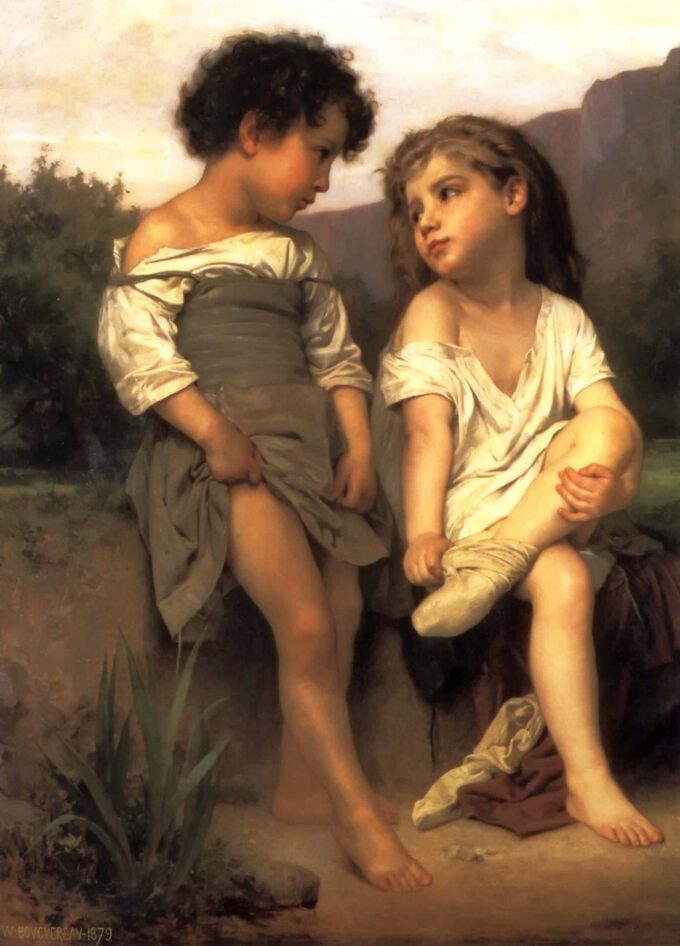 Al bordo del ruscello – William Bouguereau William Bouguereau 70x105