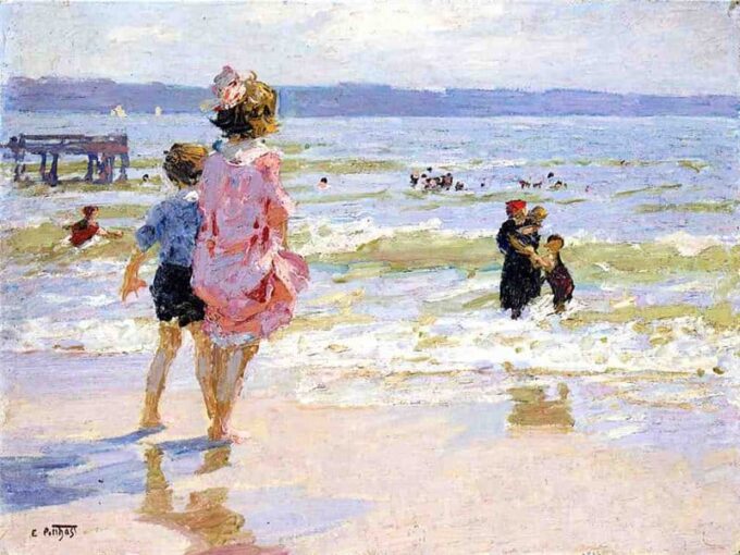 Alla Spiaggia – Edward Henry Potthast Edward Henry Potthast 85x75