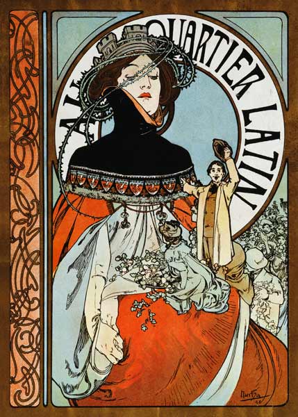 Nel Quartiere Latino – Mucha Alfons Mucha 70x105