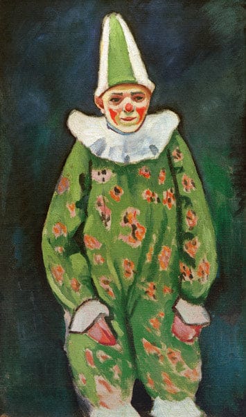 Clown in costume verde – August Macke August Macke 70x120