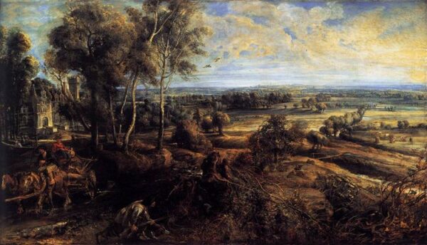 Vista del Het Steen al mattino presto – Peter Paul Rubens Peter Paul Rubens 120x70