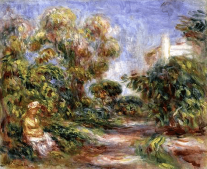 Donna in un paesaggio – Pierre-Auguste Renoir Pierre-Auguste Renoir 85x75