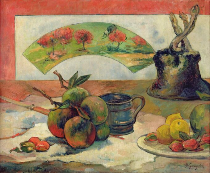 Natura morta con un ventaglio – Paul Gauguin Paul Gauguin 85x75