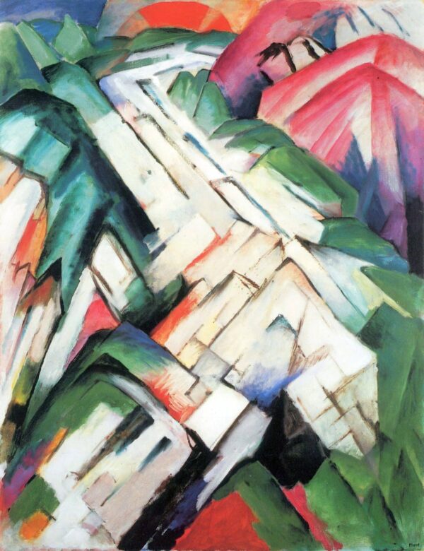 Paesaggio di montagna – Franz Marc Franz Marc 70x85