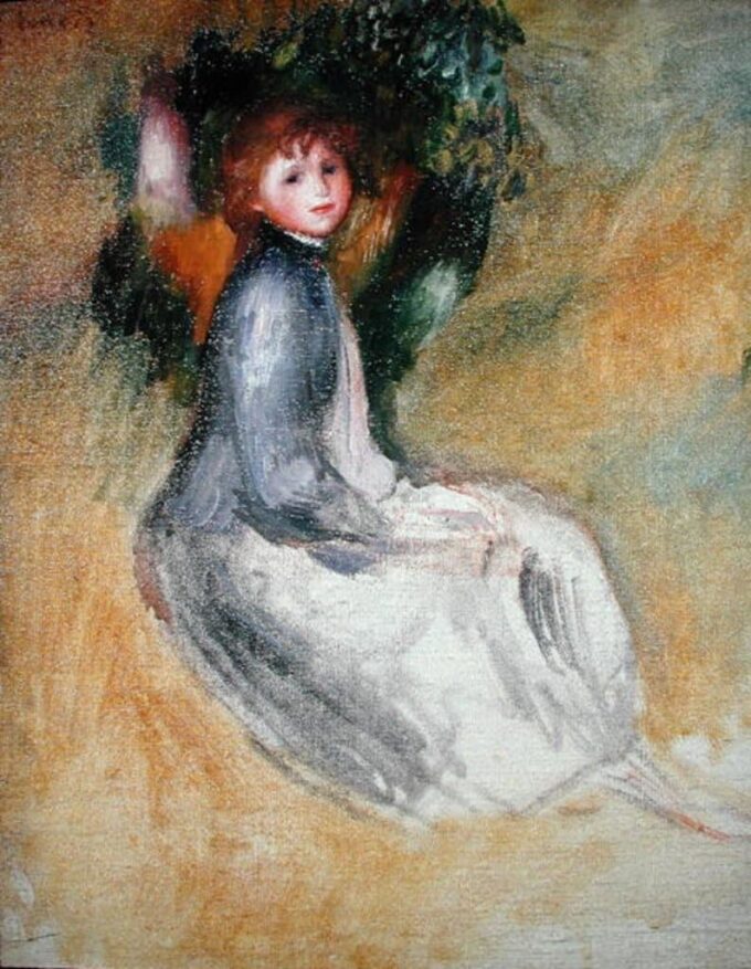 Giovane ragazza seduta – Pierre-Auguste Renoir Pierre-Auguste Renoir 70x85