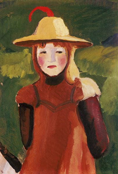 Figlia di contadino con il cappello di paglia – August Macke August Macke 70x105