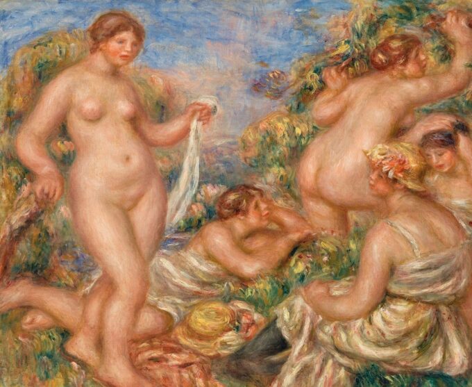 Composizione, cinque bagnanti – Pierre-Auguste Renoir Pierre-Auguste Renoir 85x75