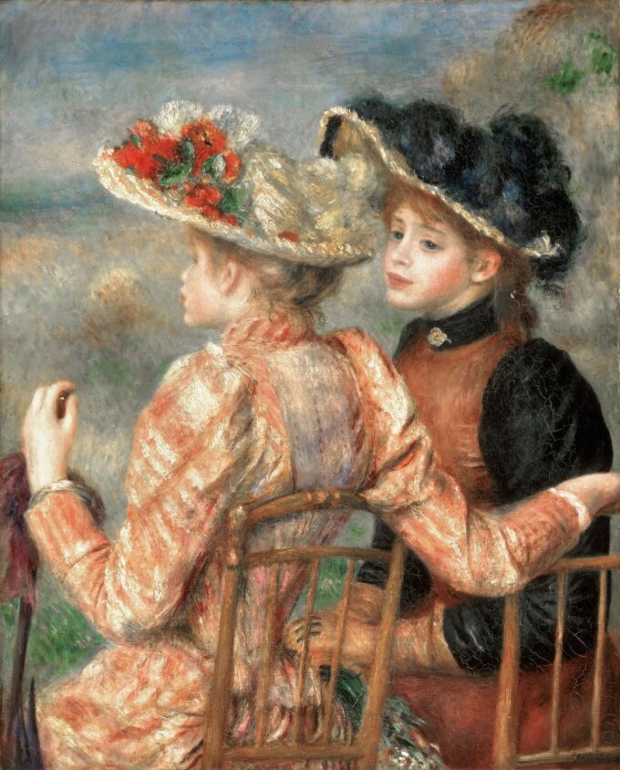 Due giovani ragazze sedute – Pierre-Auguste Renoir Pierre-Auguste Renoir 70x85