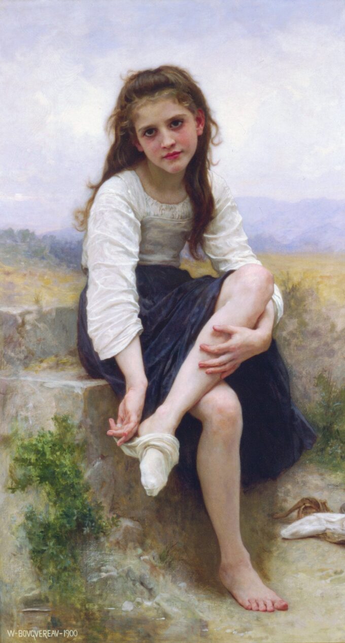 Prima del bagno – William Bouguereau William Bouguereau 70x140