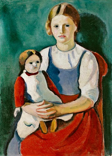 Ragazza bionda con la bambola – August Macke August Macke 70x105