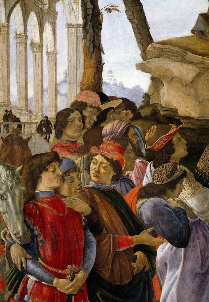 Adorazione dei Magi, dettaglio – Sandro Botticelli Sandro Botticelli 70x105