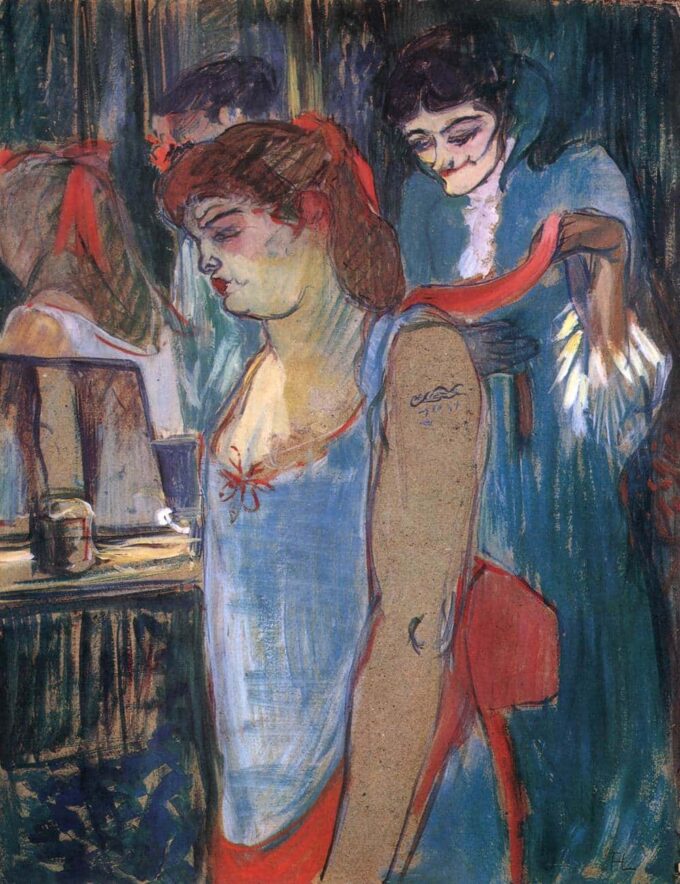 La donna tatuata o i servizi igienici – Toulouse Lautrec Henri de Toulouse-Lautrec 70x85